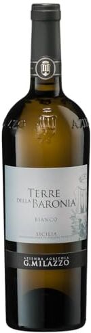 Aperitivo Siciliano Cantina MILAZZO Vino Terre della Baronia Bianco Sicilia D.O.P. 70 cl Made in Italy