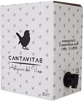 Azienda Agricola CantaVitae VINO PRIMITIVO IGP IGT bag in Box 5 L rosso CAMPANIA 14% Sfuso da Azienda Agricola