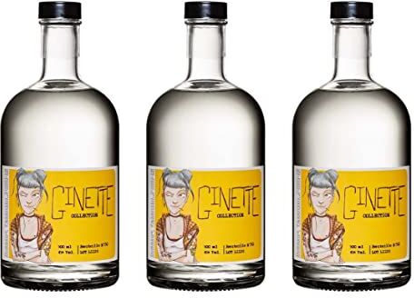 Zusslin – Ginette – Gin biologico e artigianale per veri ricercatori – 50cl – 45% Alc. Vol. (3 bottiglie)