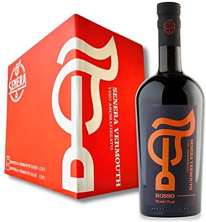 SENERA VERMOUTH ROSSO ARTIGIANALE a base di Vino Rosso Sangiovese TOSCANO aromatizzato con Spezie e Erbe Aromatiche di alta qualità, 17% vol. 750 ml (ROSSO Confezione da 6)