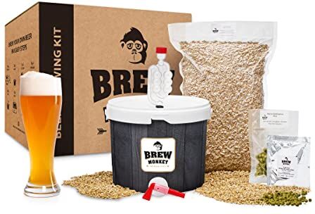 Brew Monkey ® Kit Per Fare La Birra Bianca   Kit Base 5 L   5,7% VOL.   Kit Per La Produzione Di Birra A Casa   Idee Regalo Uomo   Kit Birra   Regali Uomo Originali