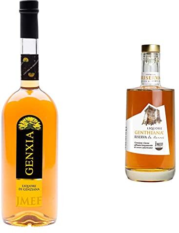 Distilleria JMEF Genxia   Liquore di Genziana   Distilleria Jannamico Abruzzo- dal 1888 1000 ML &  Dal 1888 Lanciano Genthiana RISERVA Liquore Genziana E Vino Pecorino Affinata In Rovere Americano