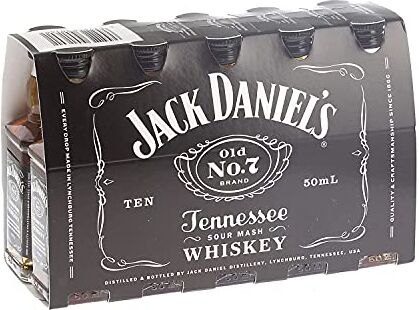 Jack Daniel's Jack Daniels Miniature American Bourbon Whiskey 5cl Miniature 10 Pack