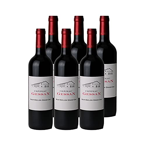 Generico Château Gessan rosso 2014 DOP Saint-Emilion Grand Cru Bordeaux Francia Vitigni Merlot,Cabernet Franc,Cabernet Sauvignon 6x75cl