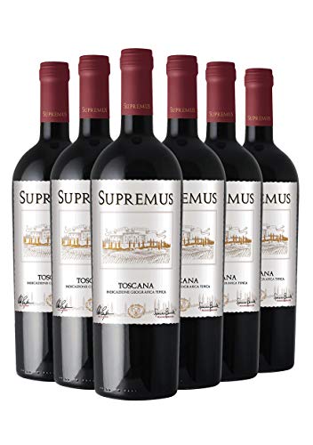 Supremus Toscana 2016-95 punti James Suckling Vino Toscano Rosso IGT 0.75L (6 Bottiglie)