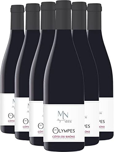 Generico Côtes du Rhône Les Olympes rosso 2021 Myriam Nicolas DOP Valle del Rodano Francia Vitigni Grenache,Syrah 6x75cl