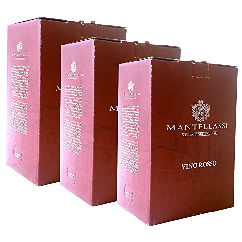 Mantellassi Bag In Box Vino Rosso italiano Fattoria  (3 Bag In Box 5 litri (15 litri))