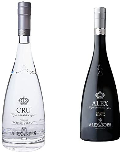 Alexander Cru Grappa Prosecco e Moscato 700 ml & Grappa 700 ml