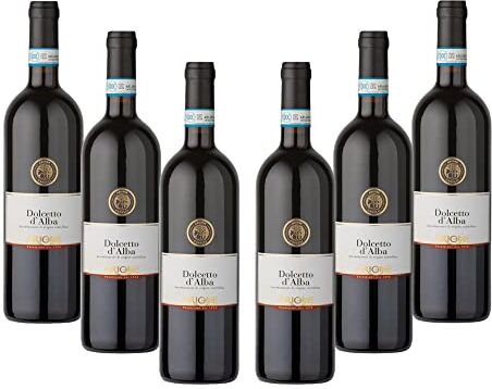 Arione Vino Rosso Dolcetto d'Alba DOC, Annata 2022, Confezione da 6 Bottiglie da 750 ml