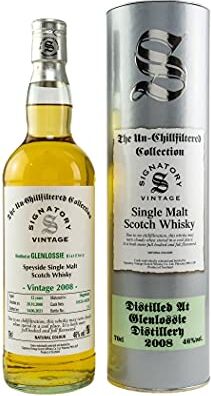 Signatory Vintage GLENLOSSIE 12 Years Old The Un-Chillfiltered 2008 46% Vol. 0,7l in Tinbox