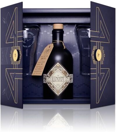 The Illusionist Distillery The Illusionist Mysterium Box, The Illusionist Gin (1 x 0.5 l) y 2x The Illusionist Gin-Glas