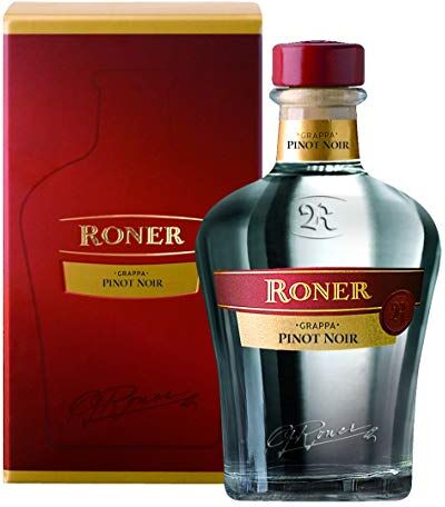 Roner Pinot Nero astucciato (1x 0,7l) Grappa Monovitigno di prima scelta Distilleria Artigianale Alto Adige Südtirol piu premiata d'Italia 700 ml