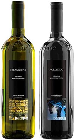 Vinicola del Sannio 1 Bottiglia Falanghina vino bianco 1 Bottiglia Aglianico vino rosso PENGUE Beneventano