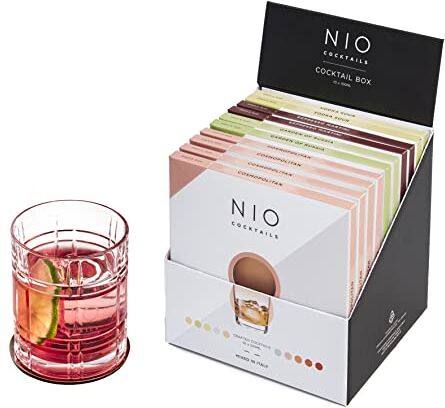 NIO Cocktails Box Amanti della Vodka, 10 Drink da 10cl già Miscelati, Pronti da Bere, con Vodka Ketel One (4 Cosmopolitan, 2 Espresso Martini, 2 Garden of Russia, 2 Vodka Sour), Gift Pack, 100cl