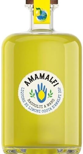 Pallini Limoncello Amamalfi IGP 700 ml: fatto a mano con il pregiato "Limone Costa D'Amalfi IGP" di Vietri sul Mare, Amalfi – Senza glutine, pesticidi, OGM – 28% ABV