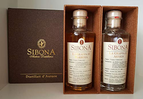 Sibona Antica Distilleria SIBONA Conf. Regalo Doppio Cassetto Grappa di Arneis + Grappa di Barbera (2bt x50 cl)