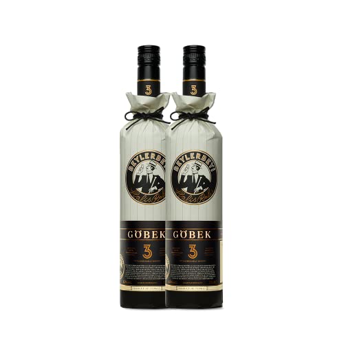 Beylerbeyi RAKI  Göbek Raki 2 x 70cl   Brandy Turco Aromatizzato All'Anice 100% Uva Fresca Senza Zuccheri Aggiunti Tripla Distillazione Gradazione Alcolica 45%