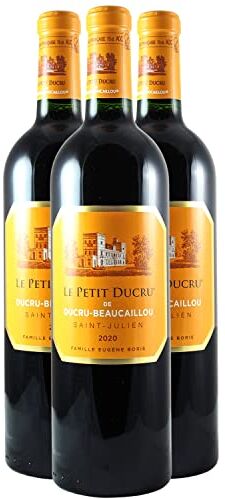 Generico Château Ducru-Beaucaillou Le Petit Ducru rosso 2020 DOP Saint-Julien Bordeaux Francia Vitigni Cabernet Sauvignon,Merlot,Petit Verdot 3x75cl 88-90/100 Robert Parker