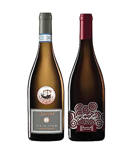 Cesaroni Selezione "LA COCCOLA"   Verdicchio Classico dei Castelli di Jesi Superiore DOP, Trabocco IGP Marche Rosso   Confezione da 2 Bottiglie 75cl.