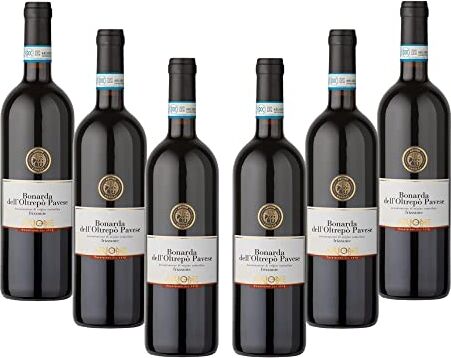 Arione Vino Rosso Frizzante Bonarda Oltrepò Pavese, Anno 2022, Confezione da 6 Bottiglie da 750 ml