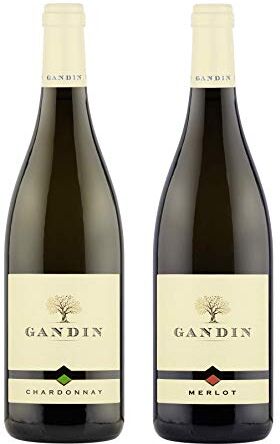 Gandin Chardonnay DOC 0,75 L + Merlot DOC 0,75 L   Friuli Isonzo    Wines   Idea Regalo