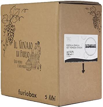 Il Vinaio di Furio Ribolla Gialla I.G.T. Venezia Giulia Vino bianco in bag in box Vol.12.5% (Furiobox 3l)