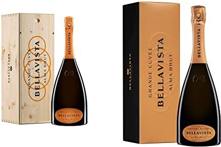 Bellavista Alma Grande Cuvée Cassa Legno 1.5 L & Grande Cuvée Alma Brut Astucciato 750 ml