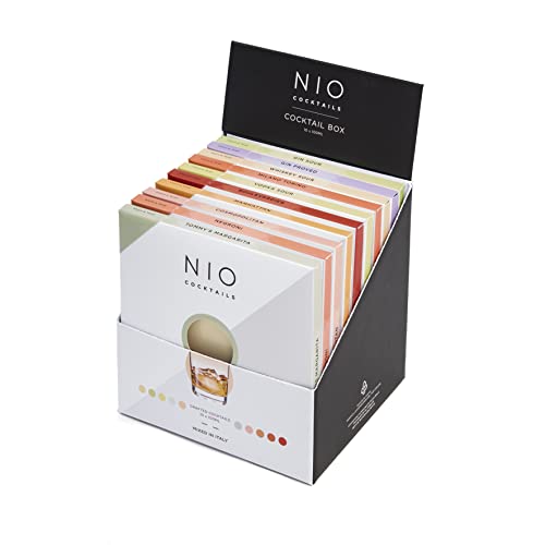 NIO Cocktails Degustazione di Drink Miscelati, 10 Drink 100ml l'uno (Negroni, Manhattan, Cosmopolitan, Gin Sour, Boulevardier, Whiskey Sour, Milano Torino, Tommy's Margarita, Vodka Sour, Gin Proved)