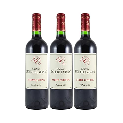 Generico Château Ségur de Cabanac Saint-Estèphe rosso 2018 DOP Bordeaux Francia Vitigni Cabernet Sauvignon,Merlot 3x75cl