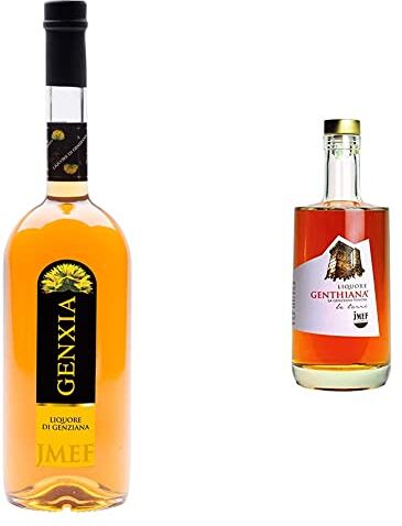 Distilleria JMEF Genxia   Liquore di Genziana   Distilleria Jannamico Abruzzo dal 1888-1000 ML & Genthiana   Liquore Premium Genziana e Vino Pecorino  Distilleria Jannamico Abruzzo- dal 1888-700 ml