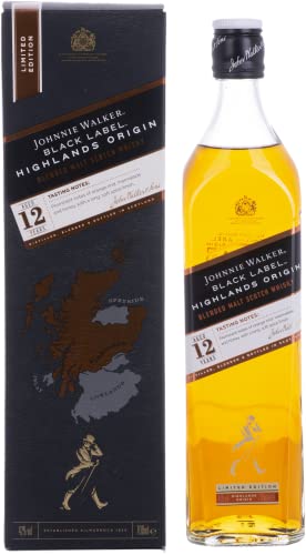 Johnnie Walker BLACK LABEL 12 Years Old HIGHLAND ORIGIN Limited Edition 42% Vol. 0,7l in Giftbox