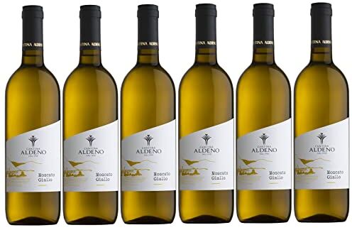 Cantina Aldeno Confezione 6 bottiglie MOSCATO GIALLO BIO Vegan   Vino Bianco Trentino DOC    Linea BIO VEGANA (Moscato Giallo)