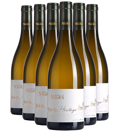 Generico Château de Nages Héritage bianco 2021 Organico DOP Costières de Nîmes Valle del Rodano Francia Vitigni Grenache Blanc,Clairette,Viognier 6x75cl