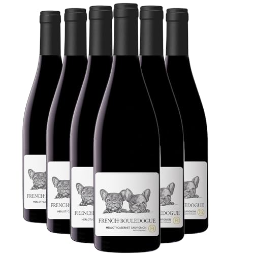 Generico French Bouledogue Pays d'Oc Merlot Cabernet Sauvignon rosso 2022 IGP Linguadoca Rossiglione Francia Vitigni Cabernet Sauvignon,Merlot 12x75cl