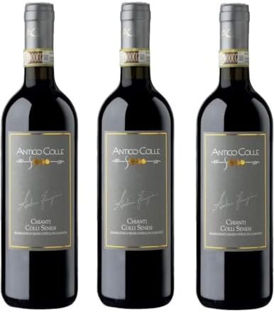 Antico Colle 3 bottiglie di Chianti Colli Senesi Docg 2021 biologico  vino rosso 3x0,75 litri