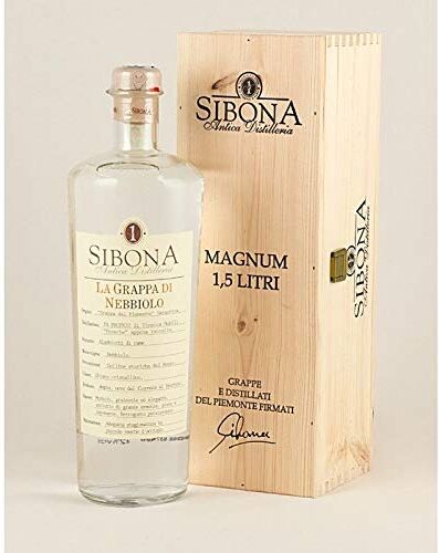 Sibona Antica Distilleria Grappa Sibona Magnum"Grappa Nebbiolo" con astuccio in legno 42°