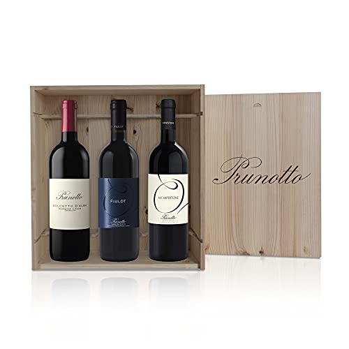 Prunotto , Cassetta in Legno da 3 Bottiglie, Dolcetto d'Alba Fiulot Mompertone