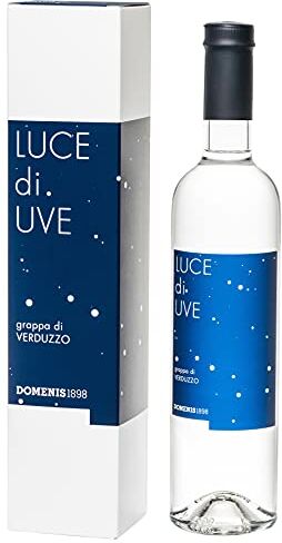 DOMENIS1898 LUCE DI UVE VERDUZZO grappa di verduzzo 38% vol. bottiglia in vetro da 50 cl con astuccio