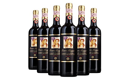 MONTEMAGGIO Vino Rosso Secco Biologico Toscano   Chianti Classico Riserva di    Affinamento Lungo   DOCG   Fresco e Ricco di Sapore   Merlot/Sangiovese   Regalo   Amanti del Vino   0.75L