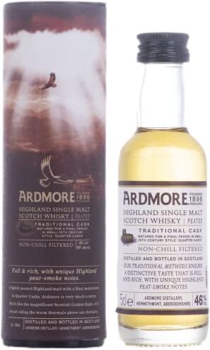 Ardmore The  TRADITIONAL PEATED Highland Single Malt 46% Vol. 0,05l in Giftbox