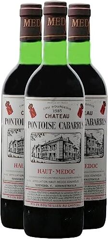 Generico Château Pontoise Cabarrus Haut-Médoc Cru Bourgeois rosso 1985 DOP Bordeaux Francia Vitigni Merlot,Cabernet Sauvignon 3x75cl