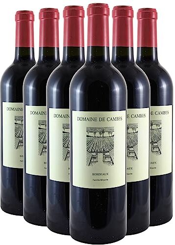 Generico Bordeaux rosso 2019 Domaine de Cambes DOP Bordeaux Francia Vitigni Merlot,Cabernet Franc 6x75cl