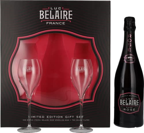 Luc Belaire Rare Rosé 12,5% Vol. 0,75l in Giftbox with 2 glasses