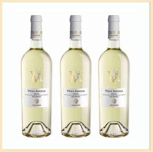 marche in italy 3x vino Pecorino Offida Villa Angela DOCG, 0,75 lt, Cantina Velenosi, Ascoli Piceno, Italy, prodotto tipico marchigiano, Italia