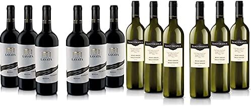 Villa Lanata Vino Rosso Piemonte Doc Rosso Pacco Da 6 X 750Ml & Sant'Orsola Pinot Grigio Doc delle Venezie Pacco da 6 x 750 ml