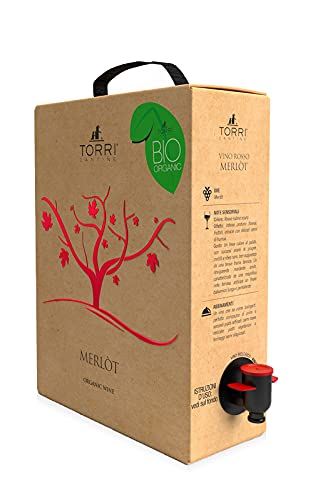 Torri Cantine Vino rosso Bag In Box Merlot Biologico 3 Litri