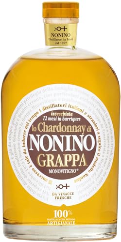 Nonino Distillerie  dal 1897, Grappa Monovitigno Chardonnay Barrique 41°, fine ed elegante bottiglia in vetro da 2000 ml