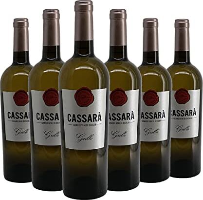 Antonello Cassarà CASSARA' GRANDI VINI DI SICILIA GRILLO VINO BIANCO 6 BOTTIGLIE da 0,75L