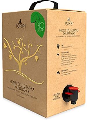 Torri Cantine Vino rosso Bag in Box Montepulciano d'Abruzzo DOC Biologico 5 Litri