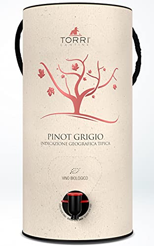 Torri Cantine Vino bianco Bag In Tube Pinot Grigio IGT Terre di Chieti Biologico 3 Litri